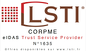 Certificado de conformidad emitido por LSTI (archivo PDF)