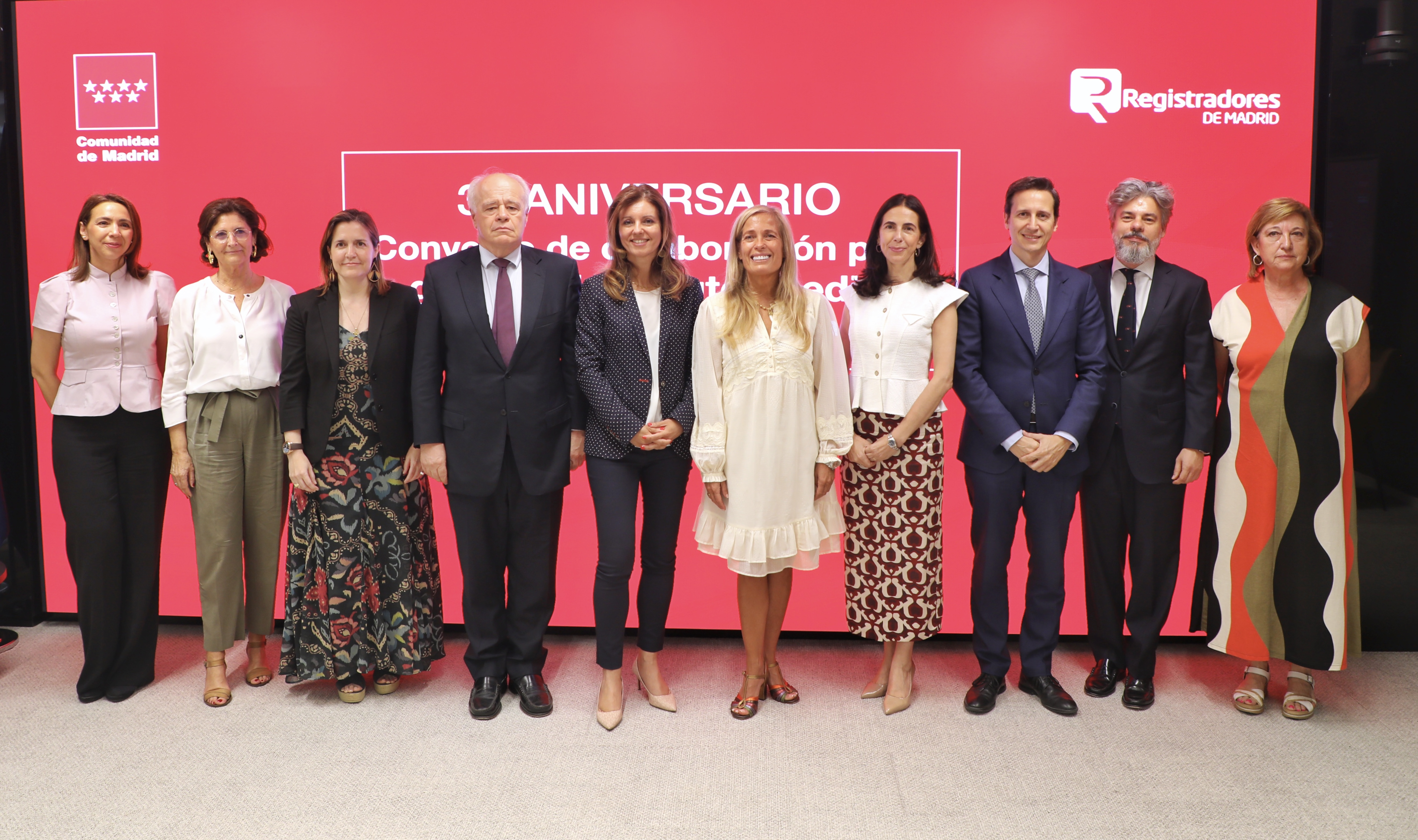 Acto de conmemoración del 30º aniversario del primer convenio de colaboración entre la Comunidad de Madrid y los registradores de Madrid