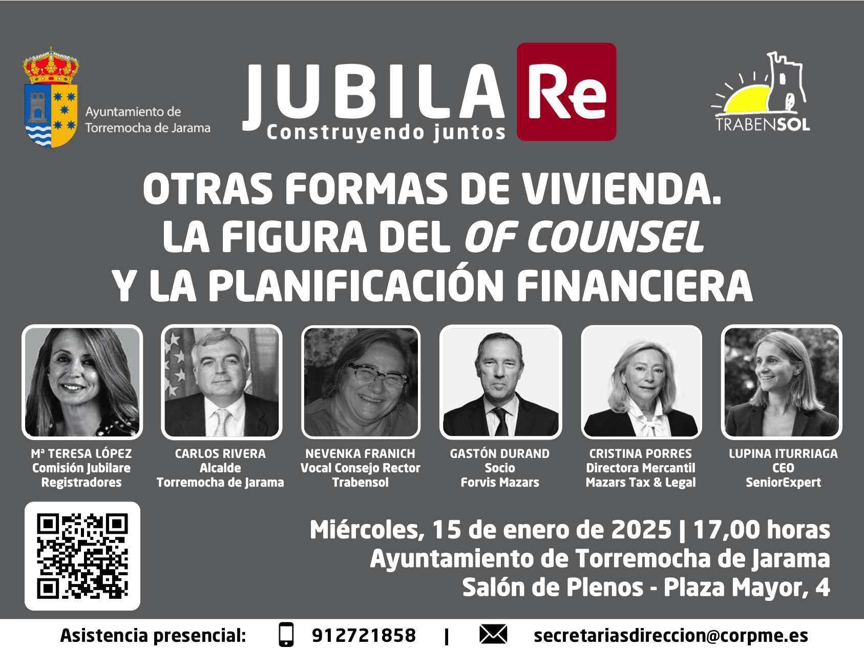 Otras formas de vivienda, la figura del of counsel y la planificación financiera.